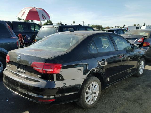 3VWD17AJ3FM343354 - 2015 VOLKSWAGEN JETTA SE BLACK photo 4