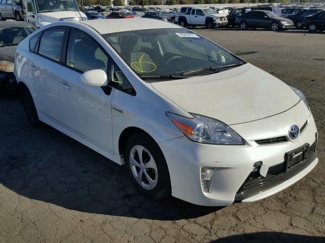 JTDKN3DU5E0392957 - 2014 TOYOTA PRIUS WHITE photo 1