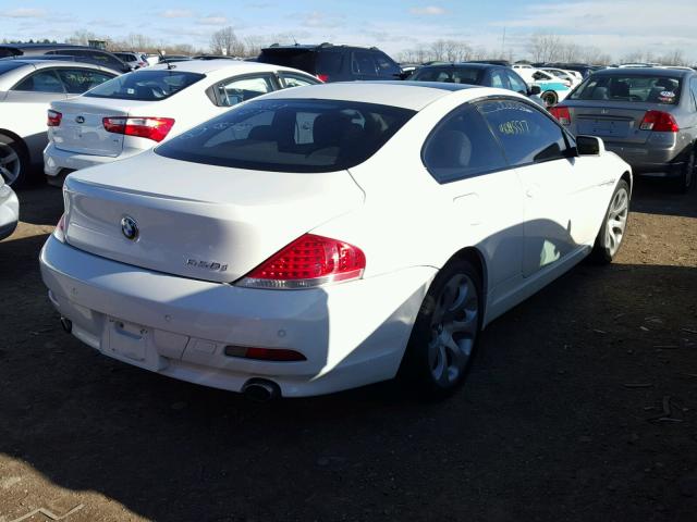 WBAEH13527CR52788 - 2007 BMW 650 I WHITE photo 4