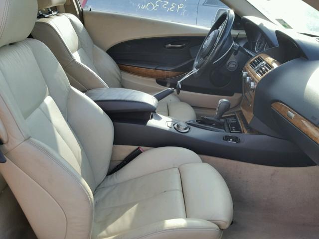 WBAEH13527CR52788 - 2007 BMW 650 I WHITE photo 5