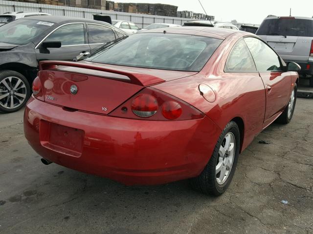 1ZWFT61L5X5667178 - 1999 MERCURY COUGAR V6 RED photo 4