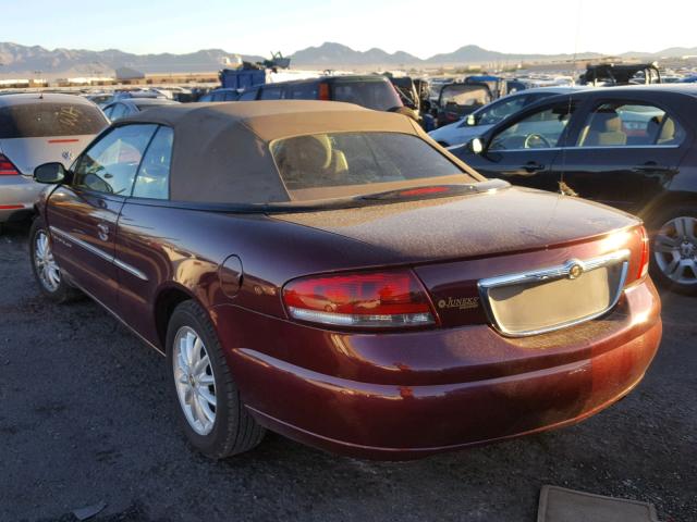 1C3EL55U01N680187 - 2001 CHRYSLER SEBRING LX BURGUNDY photo 3