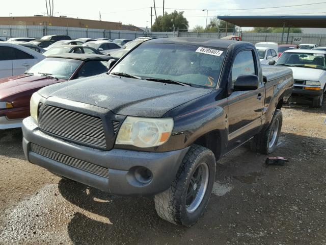 5TENX22N47Z391251 - 2007 TOYOTA TACOMA BLACK photo 2