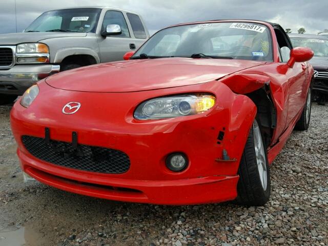 JM1NC25F170135505 - 2007 MAZDA MX-5 MIATA RED photo 2