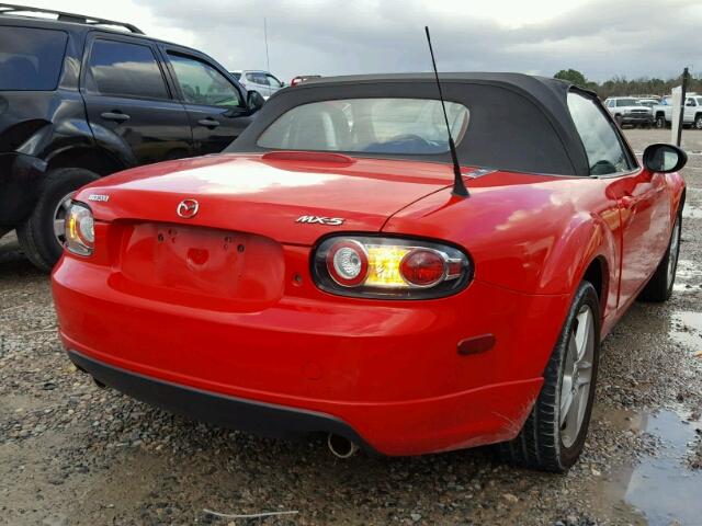 JM1NC25F170135505 - 2007 MAZDA MX-5 MIATA RED photo 4