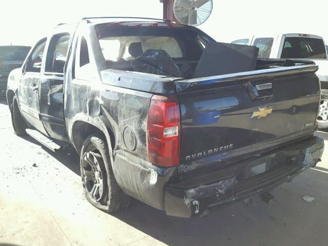 3GNMCEE02BG221961 - 2011 CHEVROLET AVALANCHE BLACK photo 3