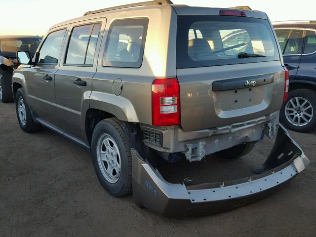 1J8FT28087D358086 - 2007 JEEP PATRIOT SP GOLD photo 3