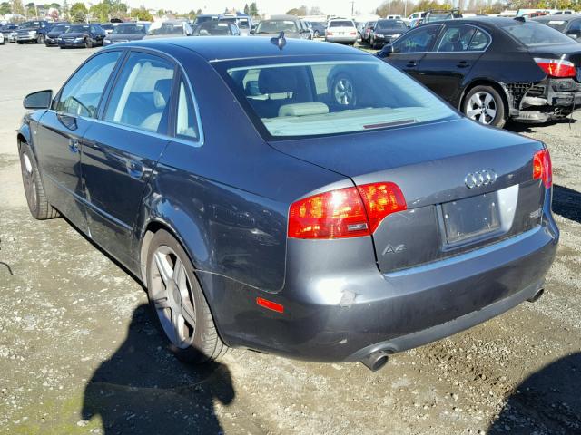 WAUDF78E57A088313 - 2007 AUDI A4 2.0T QU GRAY photo 3