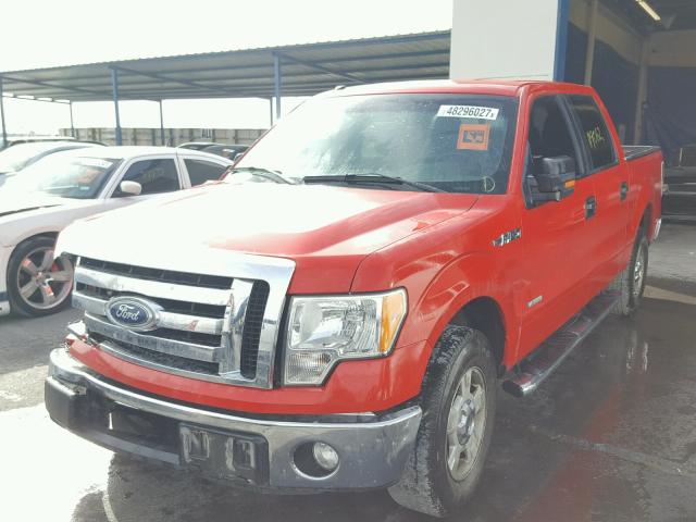 1FTFW1CT8BFA59589 - 2011 FORD F150 SUPER RED photo 2