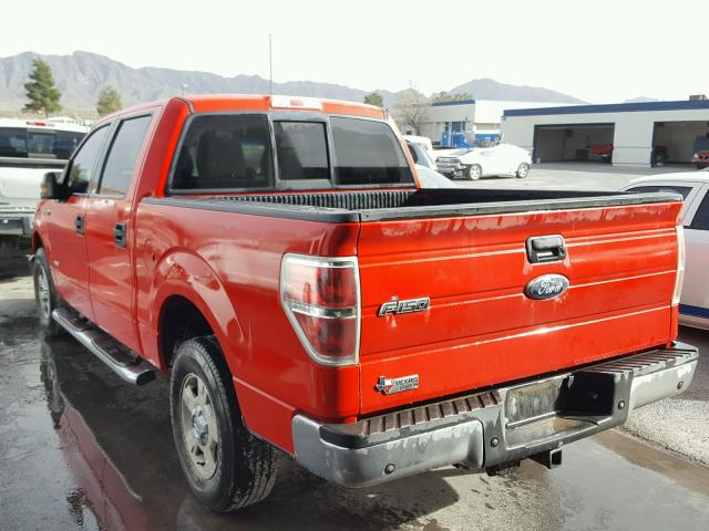 1FTFW1CT8BFA59589 - 2011 FORD F150 SUPER RED photo 3