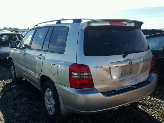 JTEGF21A530118352 - 2003 TOYOTA HIGHLANDER SILVER photo 3