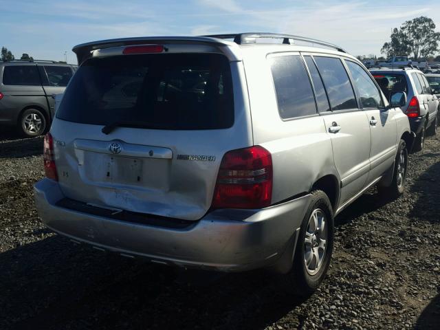 JTEGF21A530118352 - 2003 TOYOTA HIGHLANDER SILVER photo 4