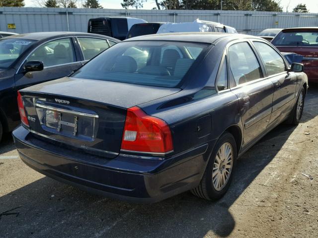 YV1TS92D541342839 - 2004 VOLVO S80 BLUE photo 4