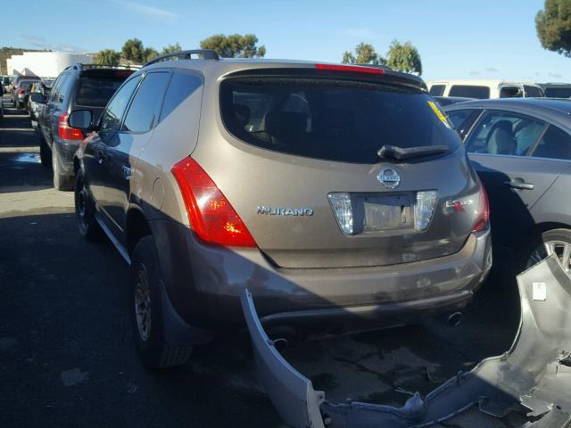 JN8AZ08W63W237438 - 2003 NISSAN MURANO SL GOLD photo 3