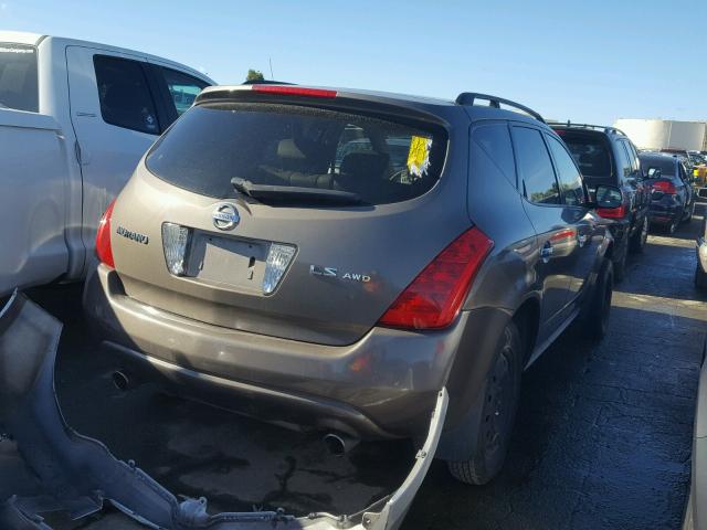 JN8AZ08W63W237438 - 2003 NISSAN MURANO SL GOLD photo 4