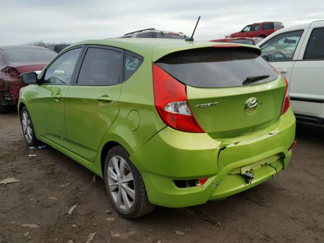 KMHCU5AEXDU060130 - 2013 HYUNDAI ACCENT GLS GREEN photo 3