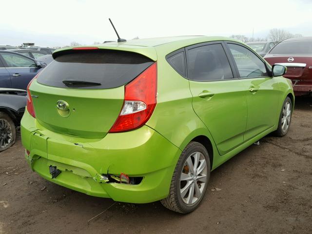 KMHCU5AEXDU060130 - 2013 HYUNDAI ACCENT GLS GREEN photo 4