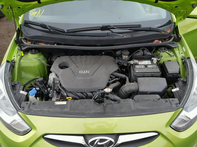 KMHCU5AEXDU060130 - 2013 HYUNDAI ACCENT GLS GREEN photo 7