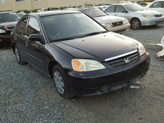 1HGES16501L076165 - 2001 HONDA CIVIC LX BLACK photo 1