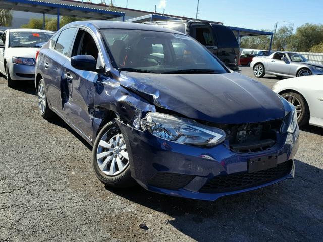 3N1AB7APXGL666382 - 2016 NISSAN SENTRA S BLUE photo 1