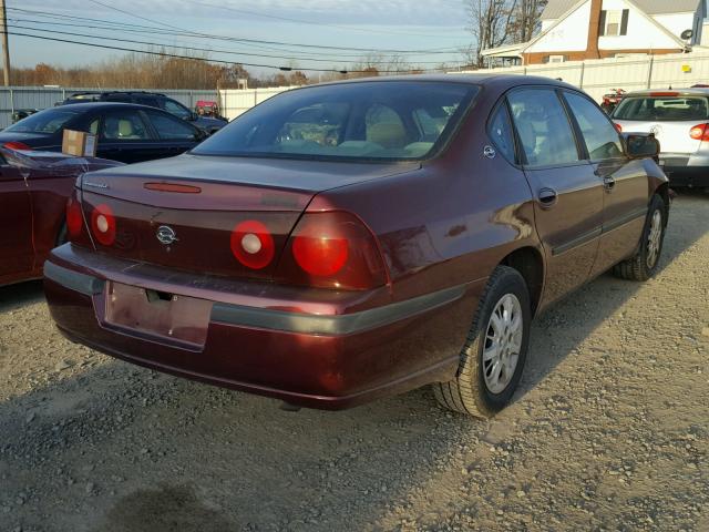 2G1WF52EXY9160069 - 2000 CHEVROLET IMPALA RED photo 4