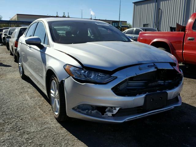 3FA6P0LU9JR103106 - 2018 FORD FUSION SE SILVER photo 1