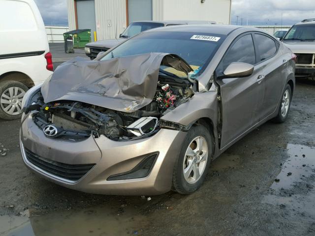 5NPDH4AE2FH584988 - 2015 HYUNDAI ELANTRA SE GOLD photo 2