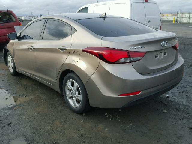 5NPDH4AE2FH584988 - 2015 HYUNDAI ELANTRA SE GOLD photo 3