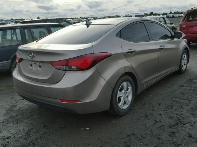 5NPDH4AE2FH584988 - 2015 HYUNDAI ELANTRA SE GOLD photo 4