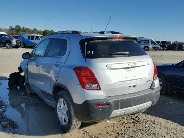 3GNCJLSB0GL167067 - 2016 CHEVROLET TRAX 1LT SILVER photo 3