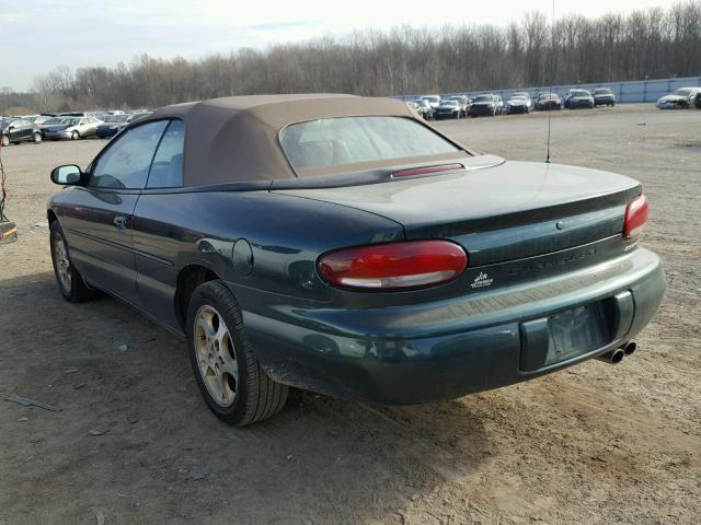 3C3EL55H4WT203966 - 1998 CHRYSLER SEBRING JX GREEN photo 3