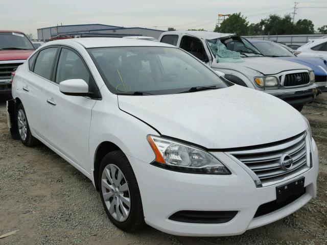 3N1AB7AP0FY314784 - 2015 NISSAN SENTRA S WHITE photo 1