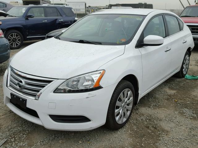 3N1AB7AP0FY314784 - 2015 NISSAN SENTRA S WHITE photo 2