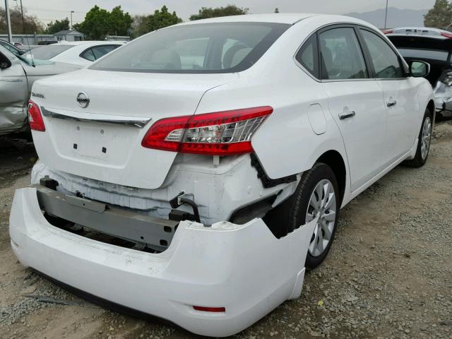 3N1AB7AP0FY314784 - 2015 NISSAN SENTRA S WHITE photo 4