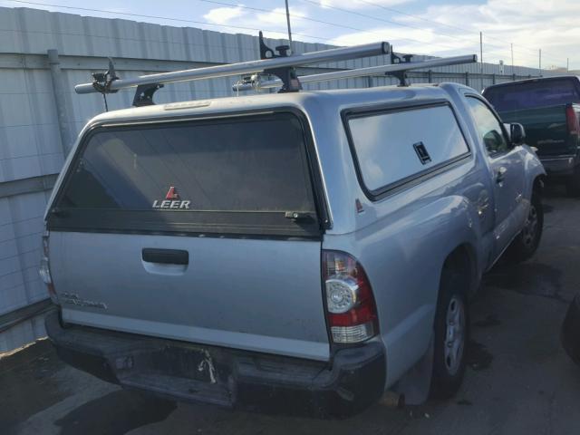 5TENX22N49Z637279 - 2009 TOYOTA TACOMA SILVER photo 4