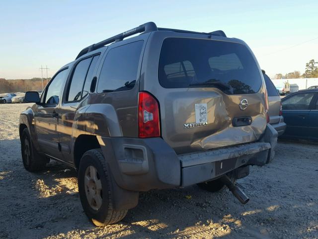 5N1AN08U45C613866 - 2005 NISSAN XTERRA OFF GOLD photo 3