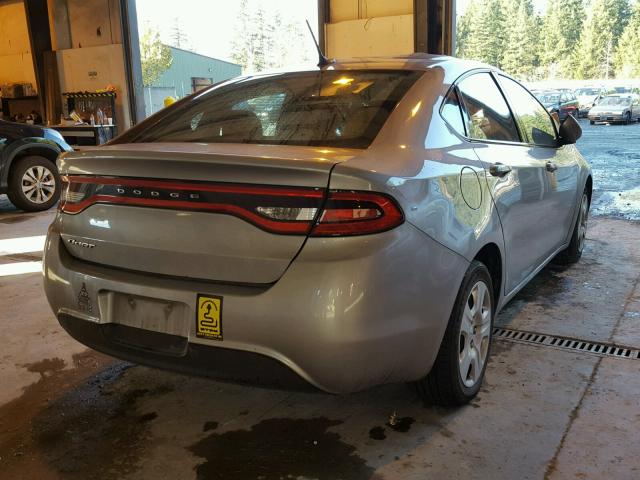 1C3CDFAA3FD336839 - 2015 DODGE DART SE SILVER photo 4