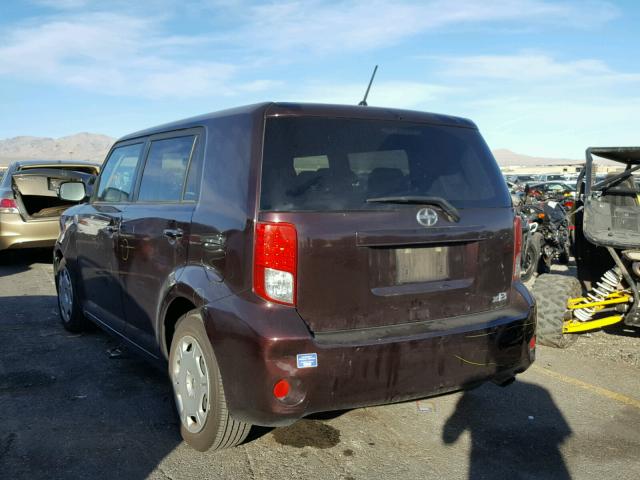 JTLZE4FE1B1125268 - 2011 TOYOTA SCION XB MAROON photo 3