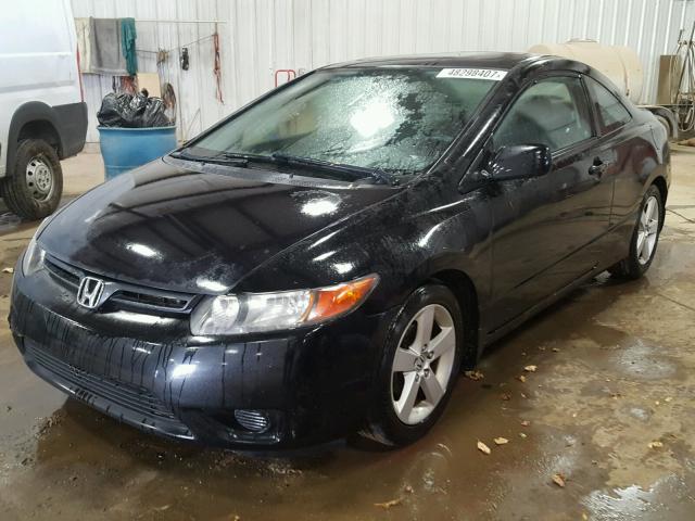 2HGFG12818H574372 - 2008 HONDA CIVIC EX BLACK photo 2