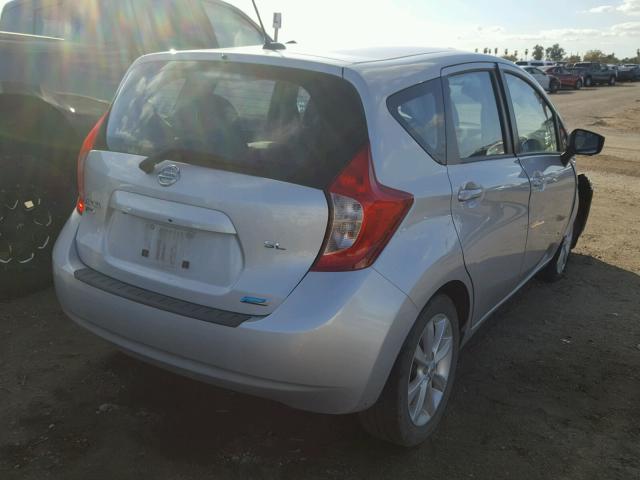 3N1CE2CP7FL428181 - 2015 NISSAN VERSA NOTE SILVER photo 4