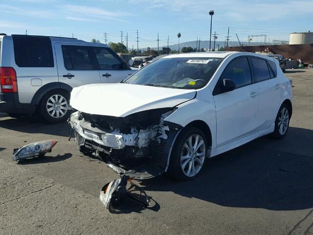 JM1BL1H62A1292647 - 2010 MAZDA 3 S WHITE photo 2