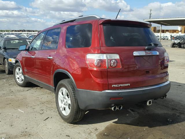 1GKEV13758J130761 - 2008 GMC ACADIA SLE BURGUNDY photo 3