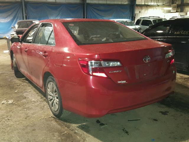 4T1BF1FK5DU638969 - 2013 TOYOTA CAMRY L RED photo 3