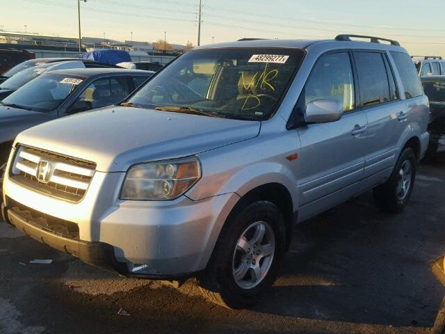 2HKYF18537H539233 - 2007 HONDA PILOT EXL SILVER photo 2