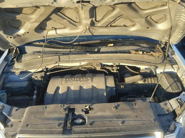 2HKYF18537H539233 - 2007 HONDA PILOT EXL SILVER photo 7