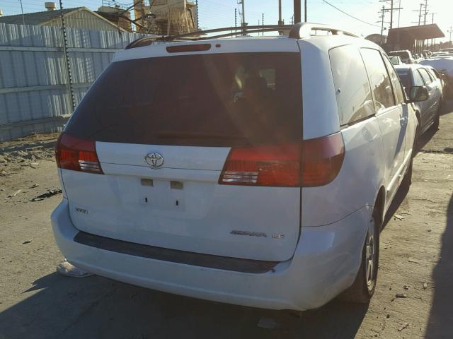 5TDZA23C25S253282 - 2005 TOYOTA SIENNA CE WHITE photo 4