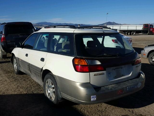 4S3BH675637618618 - 2003 SUBARU LEGACY OUT WHITE photo 3