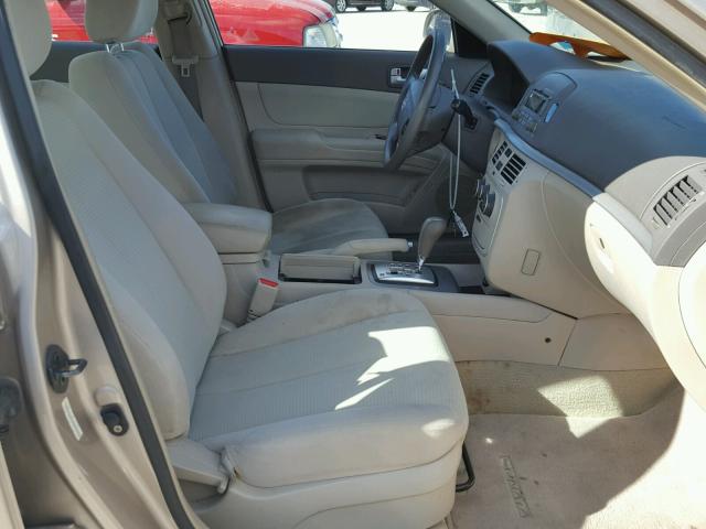 5NPET46C18H300487 - 2008 HYUNDAI SONATA GLS TAN photo 5