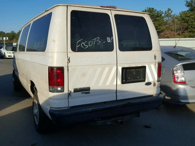 1FBNE31L08DA42419 - 2008 FORD ECONOLINE WHITE photo 3