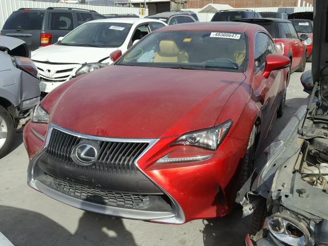 JTHHE5BC0F5009297 - 2015 LEXUS RC 350 RED photo 2